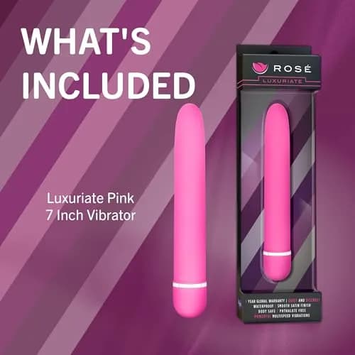 Blush Rosé Luxuriate 7" Vibrator for Women, Men & Couples - Multi-Speed Satin Smooth Wand thumbnail 9
