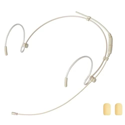 J K Professional MIC-J 071S Headset Microphone Beige | Compatible with Sennheiser G3/G4, Line 6 X2, 1/8" Locking Screw Plug thumbnail 4