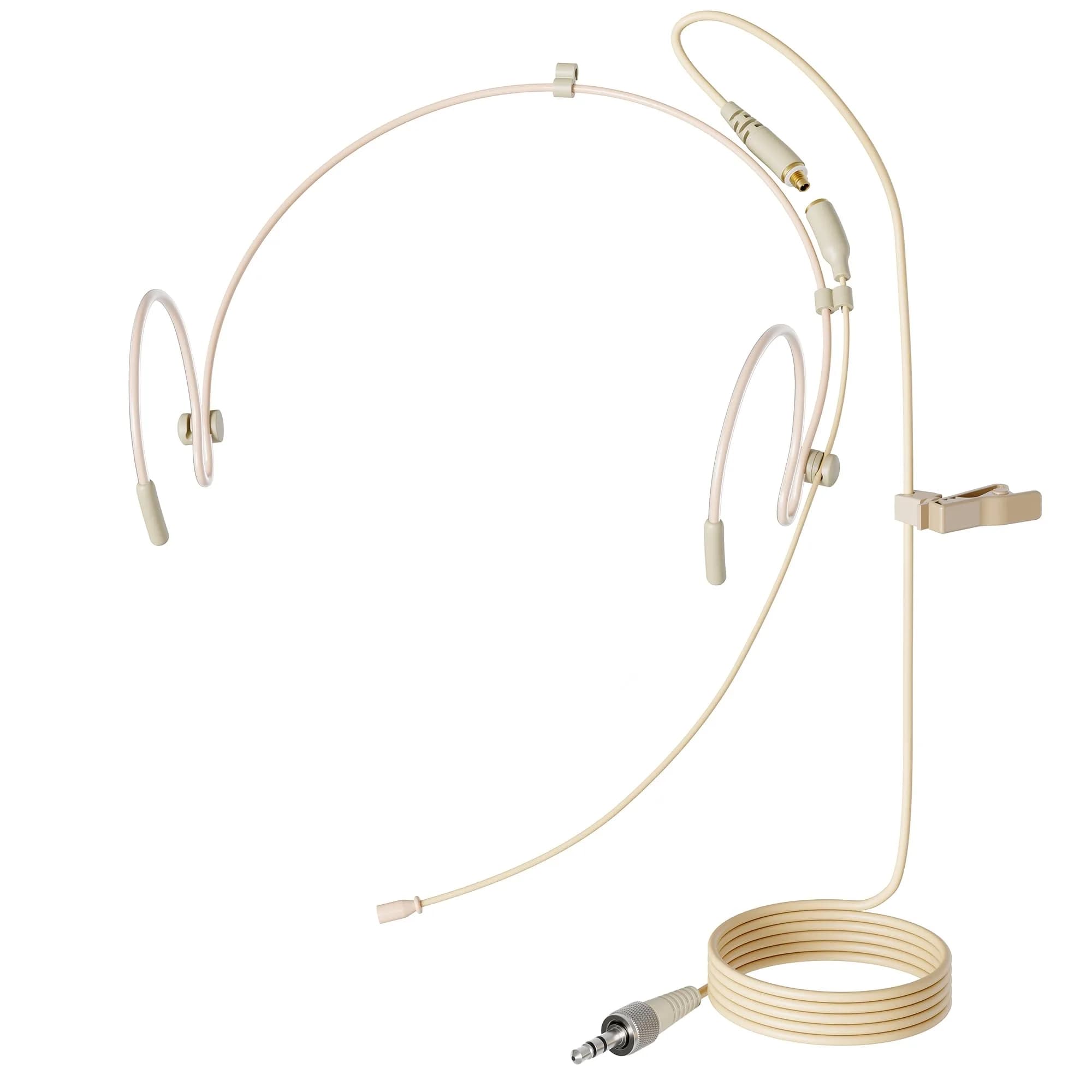 J K Professional MIC-J 071S Headset Microphone Beige | Compatible with Sennheiser G3/G4, Line 6 X2, 1/8" Locking Screw Plug - main product image