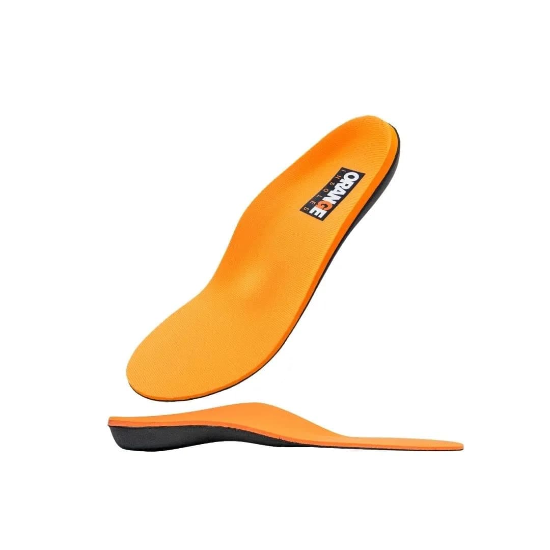 Orange Full Length I Insoles for Men Size 12-12.5 | Orthotic Support for Running & Work
