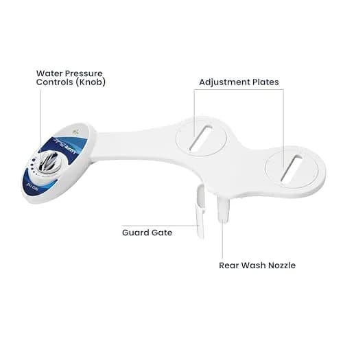 LUXE Bidet NEO 110 Non-Electric Bidet Attachment for Toilet Seat, Blue | Easy Home Upgrade for Modern Bathrooms thumbnail 8