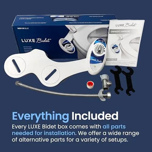 LUXE Bidet NEO 110 Non-Electric Bidet Attachment for Toilet Seat, Blue | Easy Home Upgrade for Modern Bathrooms thumbnail 2