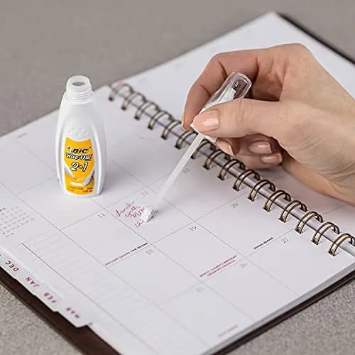 BIC Wite-Out 2-in-1 Correction Fluid Pen 15ml (0.5 Fl Oz) | Smooth Ink Flow for Precise Corrections thumbnail 8