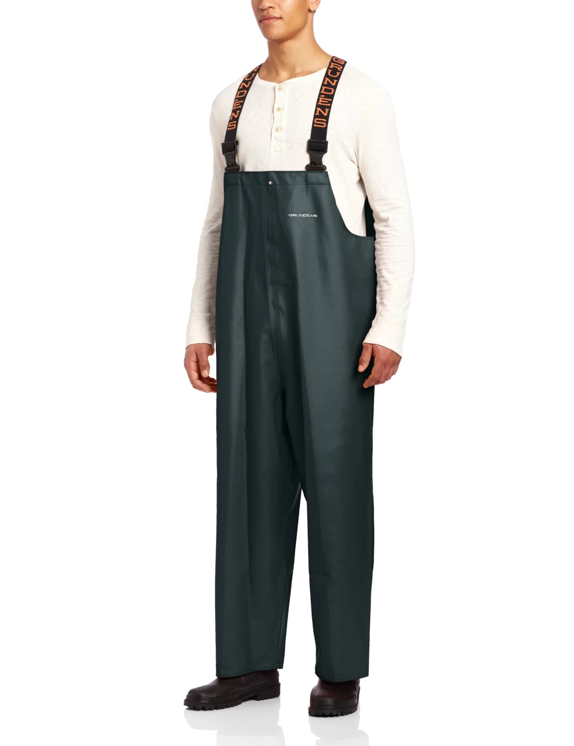 Grundéns Men's Clipper Fishing Bib Pants, Green - X-Large | Waterproof Workwear for Tough Environments - main product image