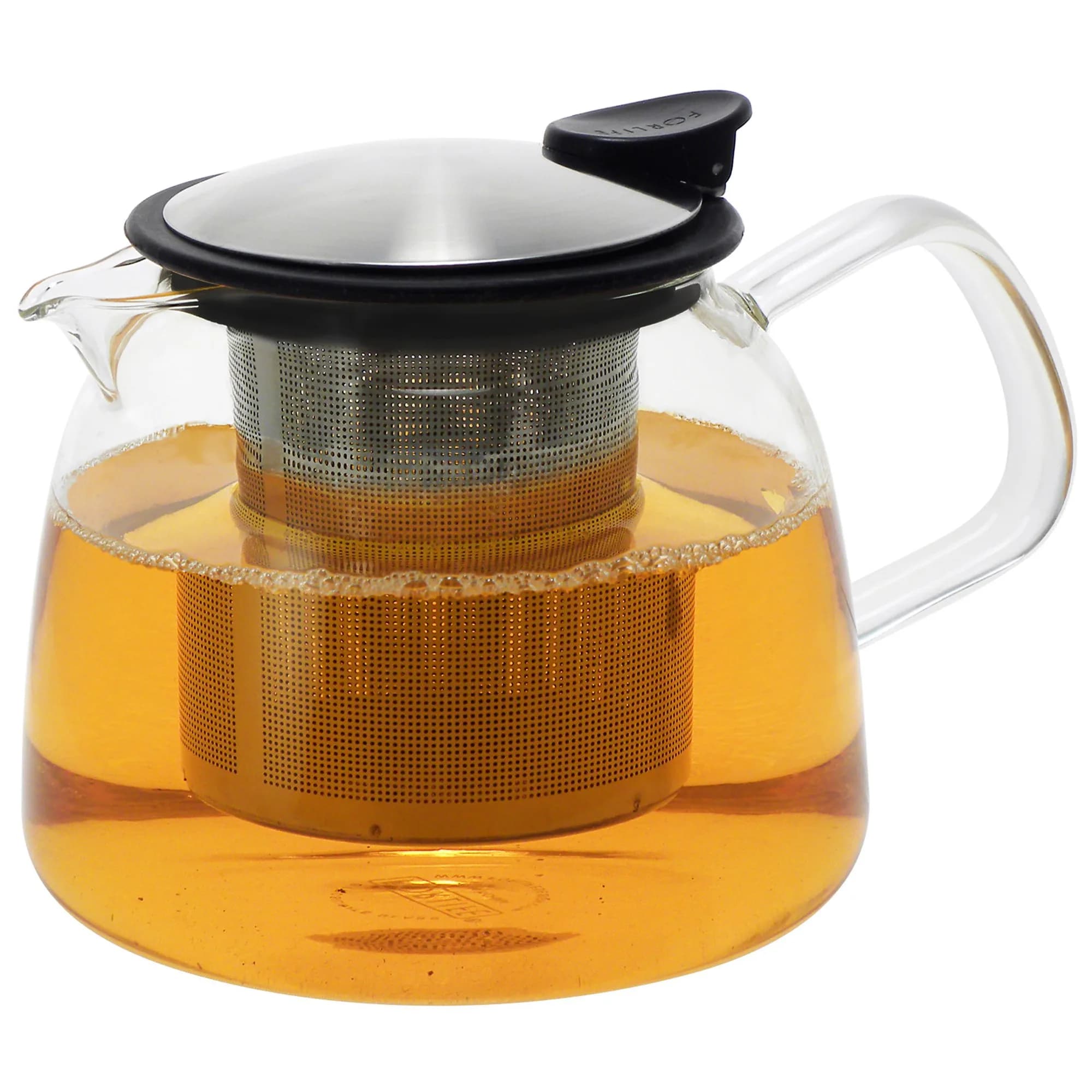 FORLIFE Bell Glass Teapot with Basket Infuser 730ml | Heat-Resistant Borosilicate Glass - main product image