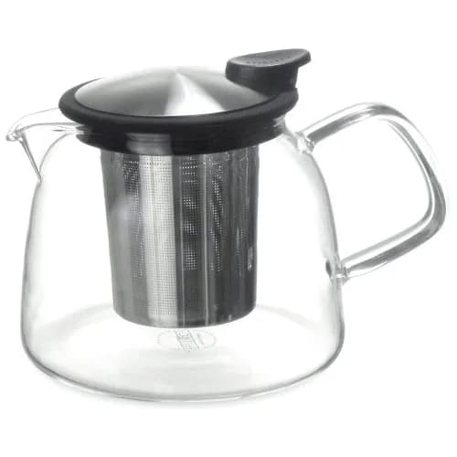 FORLIFE Bell Glass Teapot with Basket Infuser 730ml | Heat-Resistant Borosilicate Glass thumbnail 2