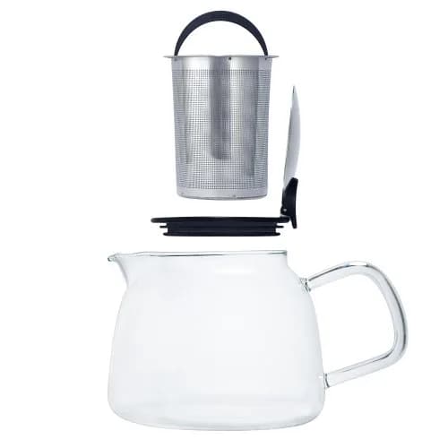FORLIFE Bell Glass Teapot with Basket Infuser 730ml | Heat-Resistant Borosilicate Glass thumbnail 3