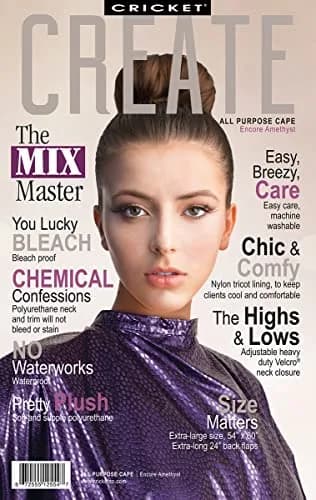 Cricket All Purpose Salon Cape Waterproof Bleach Proof 54" x 60" | Extra-Large Amethyst thumbnail 3