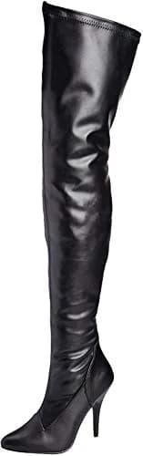 Pleaser Seduce-3000 Thigh-high Boots | 13 US Size, 5" Heel, Red Varnish, Pointed Toe thumbnail 1