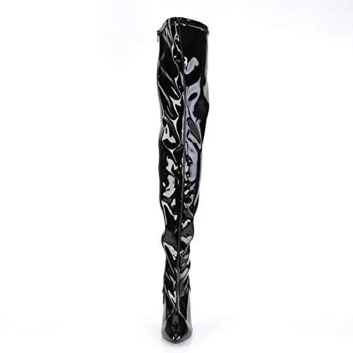 Pleaser Seduce-3000 Thigh-high Boots | 13 US Size, 5" Heel, Red Varnish, Pointed Toe thumbnail 3