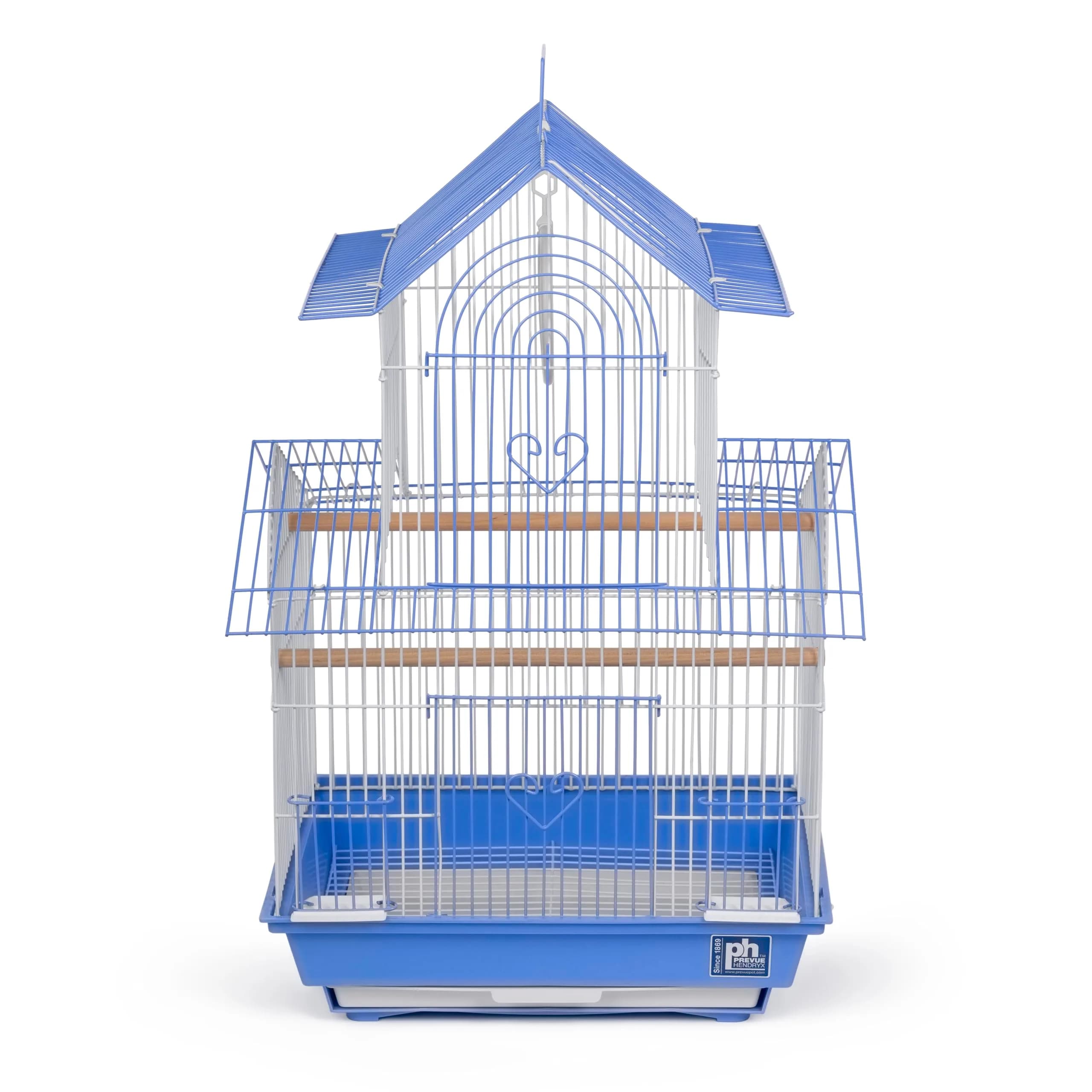 Prevue Pet Products Shanghai Parakeet Cage Blue & White 34cm (13.5") | Ideal for Small Birds - view 2