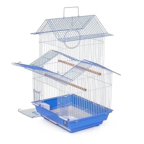 Prevue Pet Products Shanghai Parakeet Cage Blue & White 34cm (13.5") | Ideal for Small Birds thumbnail 3