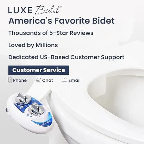 LUXE Bidet NEO 120 Self-Cleaning Bidet Attachment for Toilet Seat, Blue | Non-Electric, Adjustable Pressure, Rear Wash thumbnail 7
