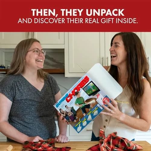 Prank Pack Extreme Chores Gag Gift Box 28.6cm x 30.8cm x 0.7cm (11.25" W x 9" H x 3.25" D) | Wrap Your Real Present in a Funny Authentic Prank-O Gag Present Box thumbnail 6