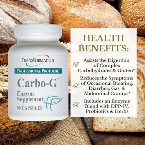 TRANSFORMATION Enzymes Carbo-G High Potency Supplement 90 Capsules | Gluten & Carbohydrate Breakdown thumbnail 3