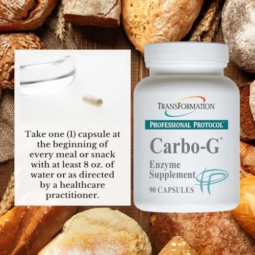 TRANSFORMATION Enzymes Carbo-G High Potency Supplement 90 Capsules | Gluten & Carbohydrate Breakdown thumbnail 4
