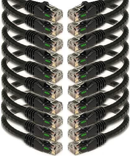 iMBAPrice Cat6 Ethernet Network Patch Cable 3.05m (10 Feet) 10-Pack | High-Speed Gigabit Data Transfer thumbnail 1