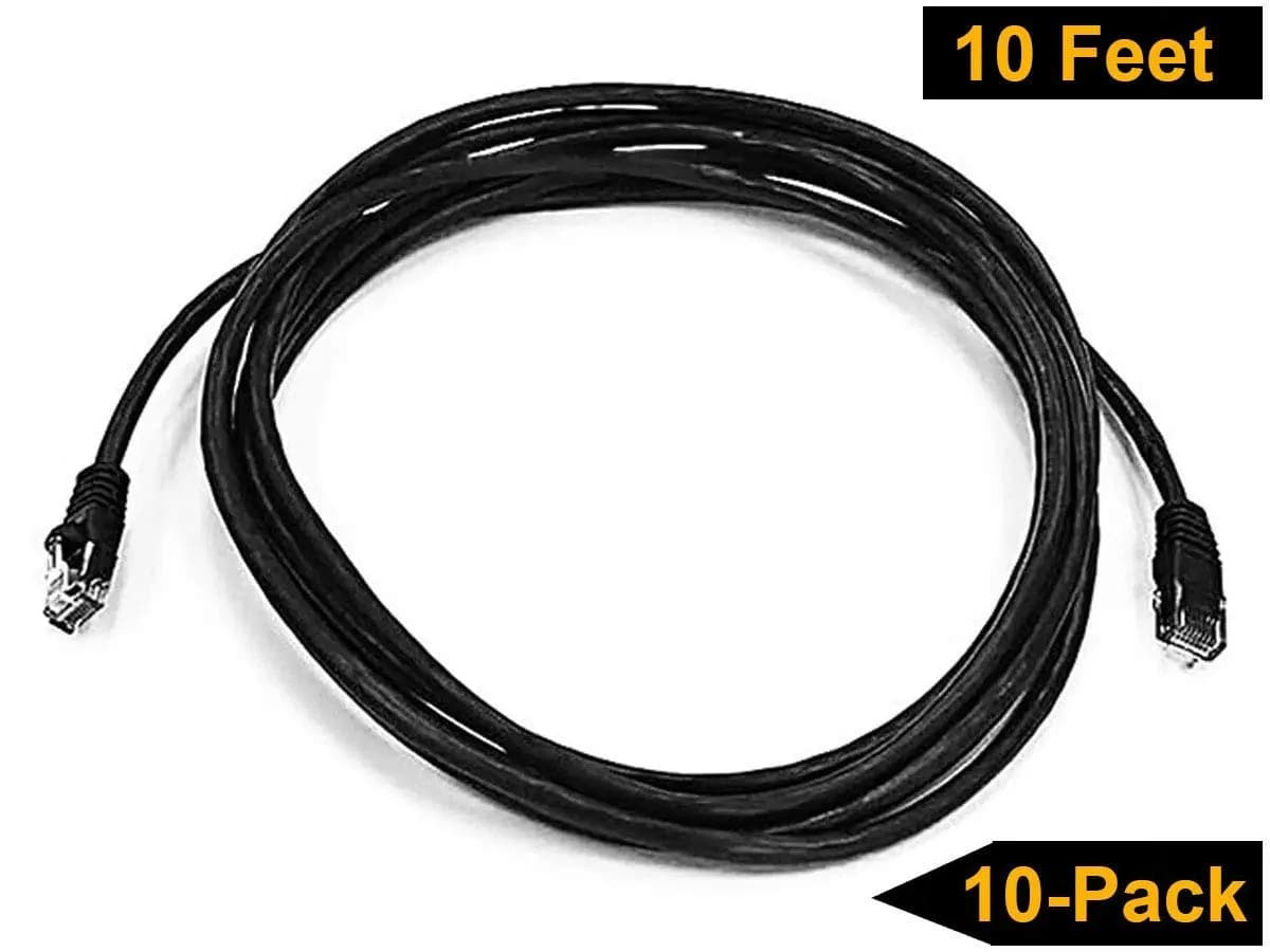 iMBAPrice Cat6 Ethernet Network Patch Cable 3.05m (10 Feet) 10-Pack | High-Speed Gigabit Data Transfer - view 2