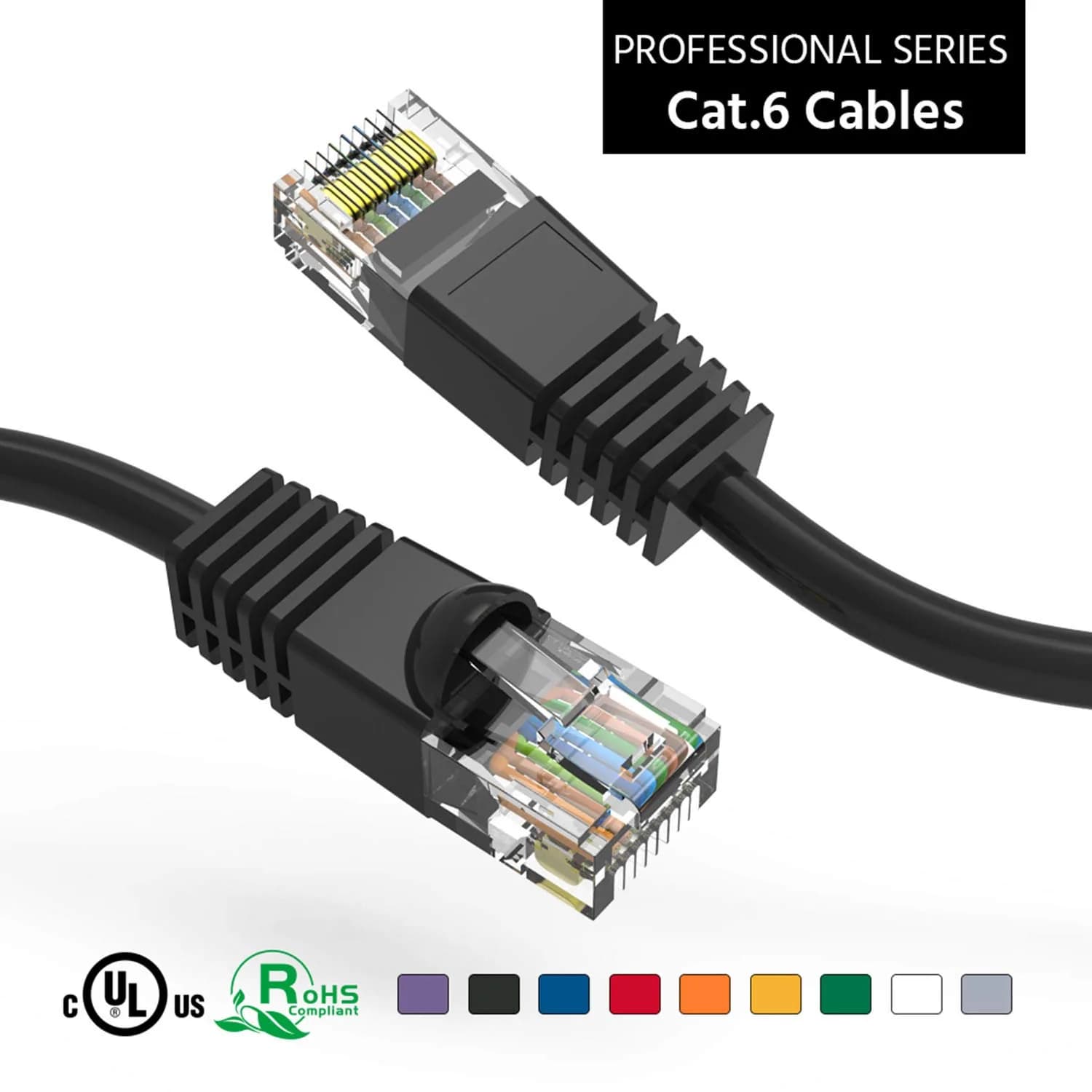 iMBAPrice Cat6 Ethernet Network Patch Cable 3.05m (10 Feet) 10-Pack | High-Speed Gigabit Data Transfer - view 3