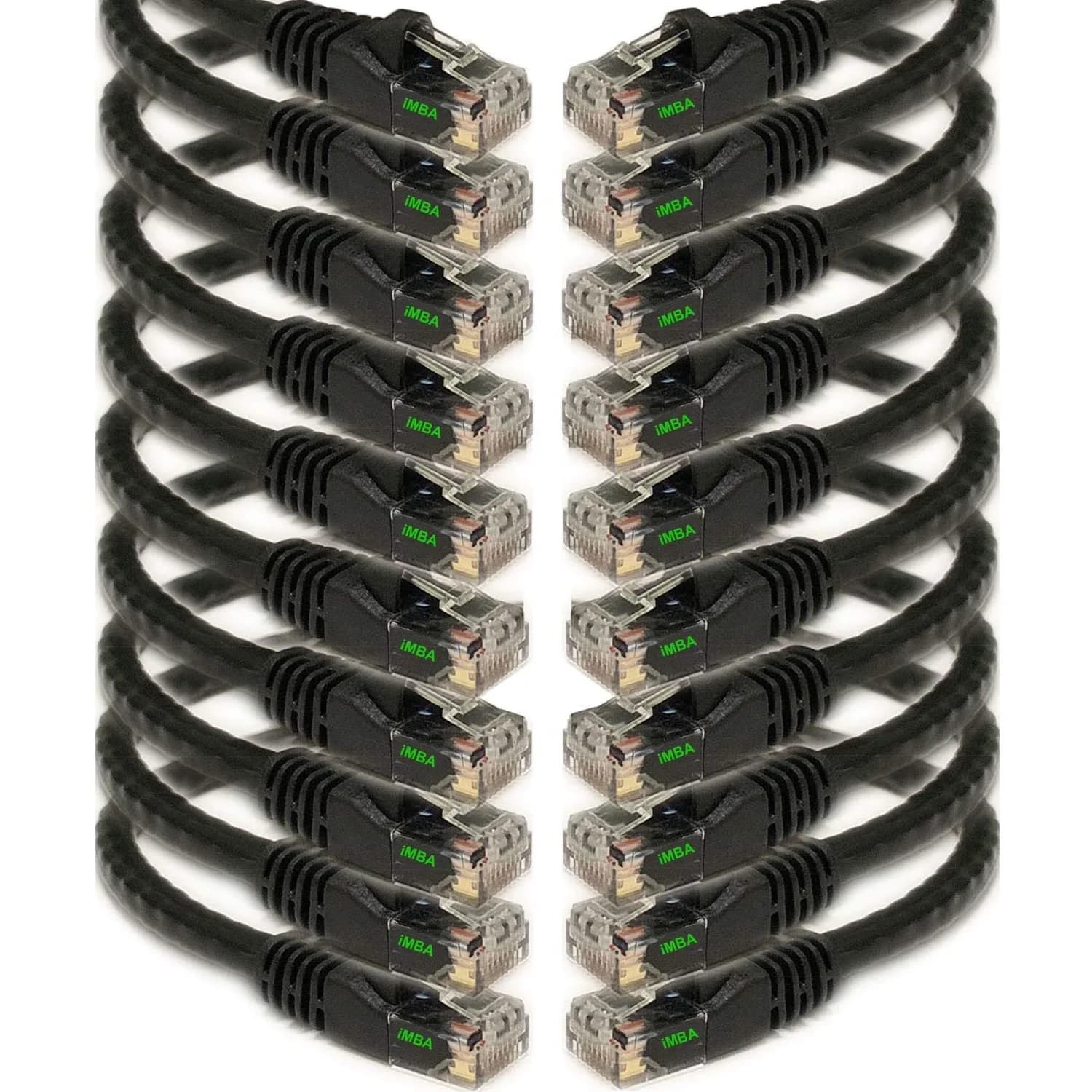 iMBAPrice UL Listed Cat6 Ethernet Network Patch Cable 4.27m (14 Feet) 10-Pack | High-Speed Gigabit Data Transfer - main product image