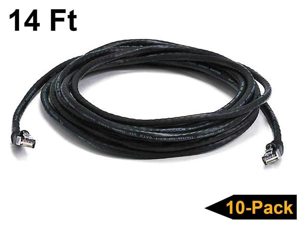 iMBAPrice UL Listed Cat6 Ethernet Network Patch Cable 4.27m (14 Feet) 10-Pack | High-Speed Gigabit Data Transfer - view 2