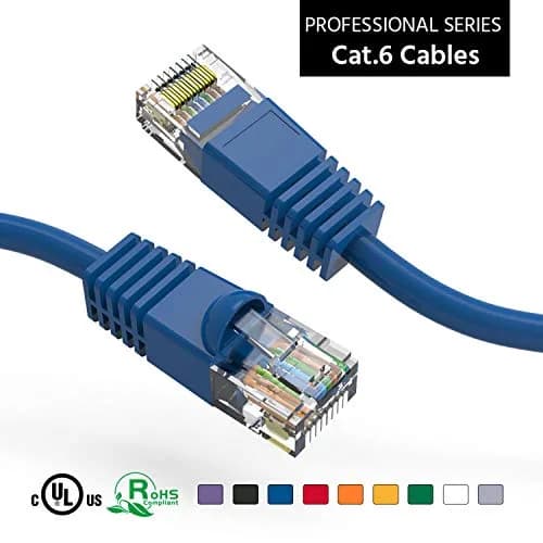 iMBAPrice Cat6 Ethernet Network Patch Cable RJ45 1.52m (5 ft) Blue | 10Gbps Gigabit Speed thumbnail 3