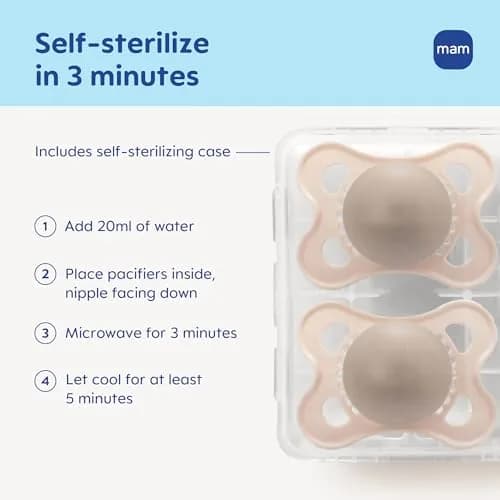 MAM Original Baby Pacifiers 0-6 Months, Glow-in-the-Dark, 2-Pack | Developed with Orthodontists thumbnail 4