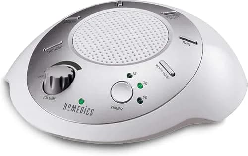 Homedics SoundSleep White Noise Machine, Silver, 6 Sounds | Portable Travel Size thumbnail 1