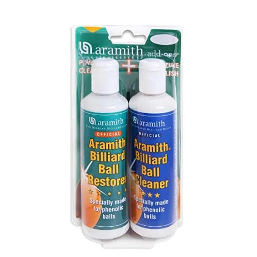 Aramith Billiard Ball Cleaner and Restorer Set 250ml (8.4 Fl Oz) | Keeps Phenolic Balls Polished thumbnail 1