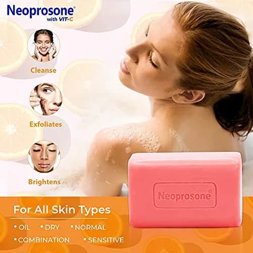 Neoprosone Skin Brightening Turmeric Soap 200g (7oz) | Exfoliating Bar for Dark Spots & All Skin Types thumbnail 5