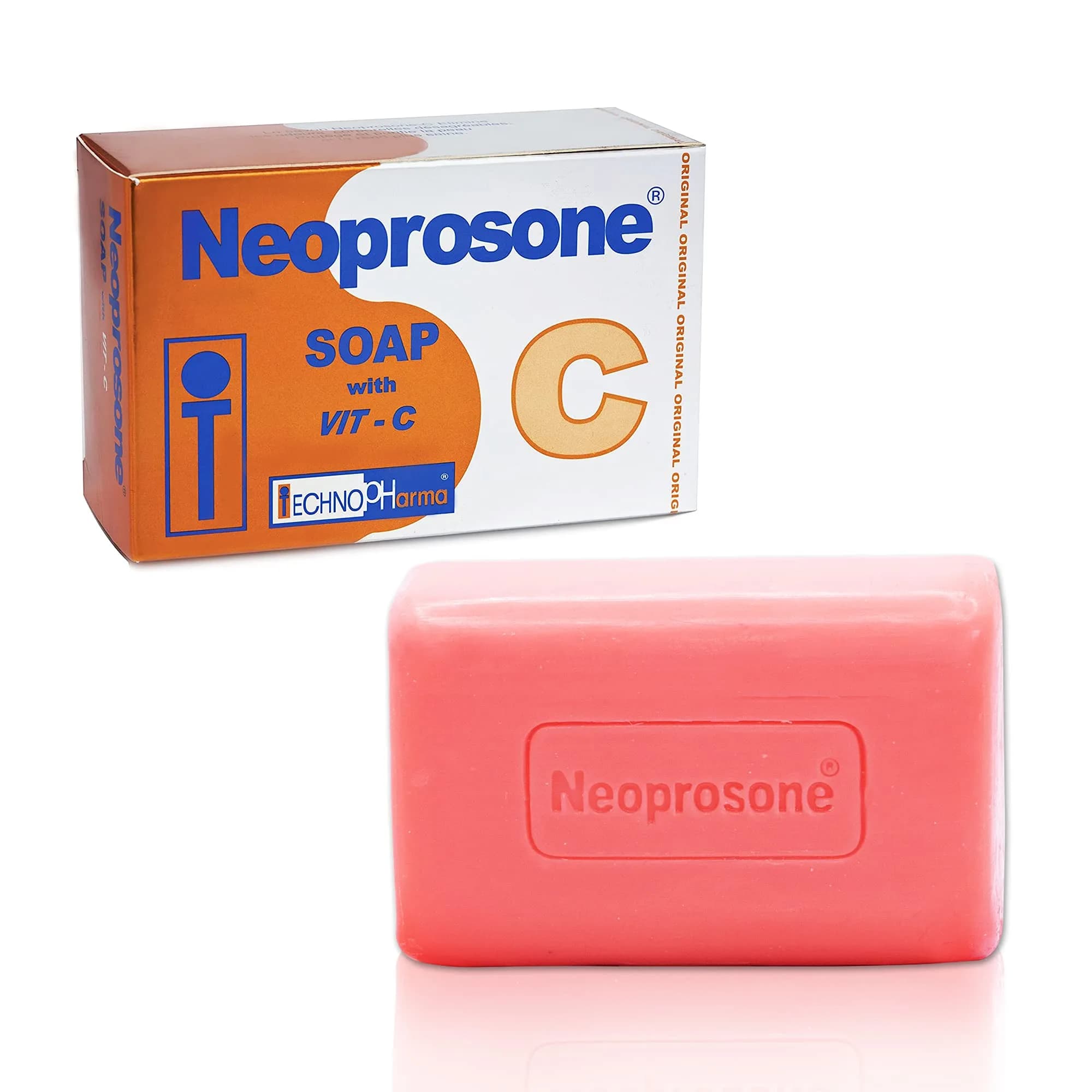 Neoprosone Skin Brightening Turmeric Soap 200g (7oz) | Exfoliating Bar for Dark Spots & All Skin Types — 0.04 Ounce