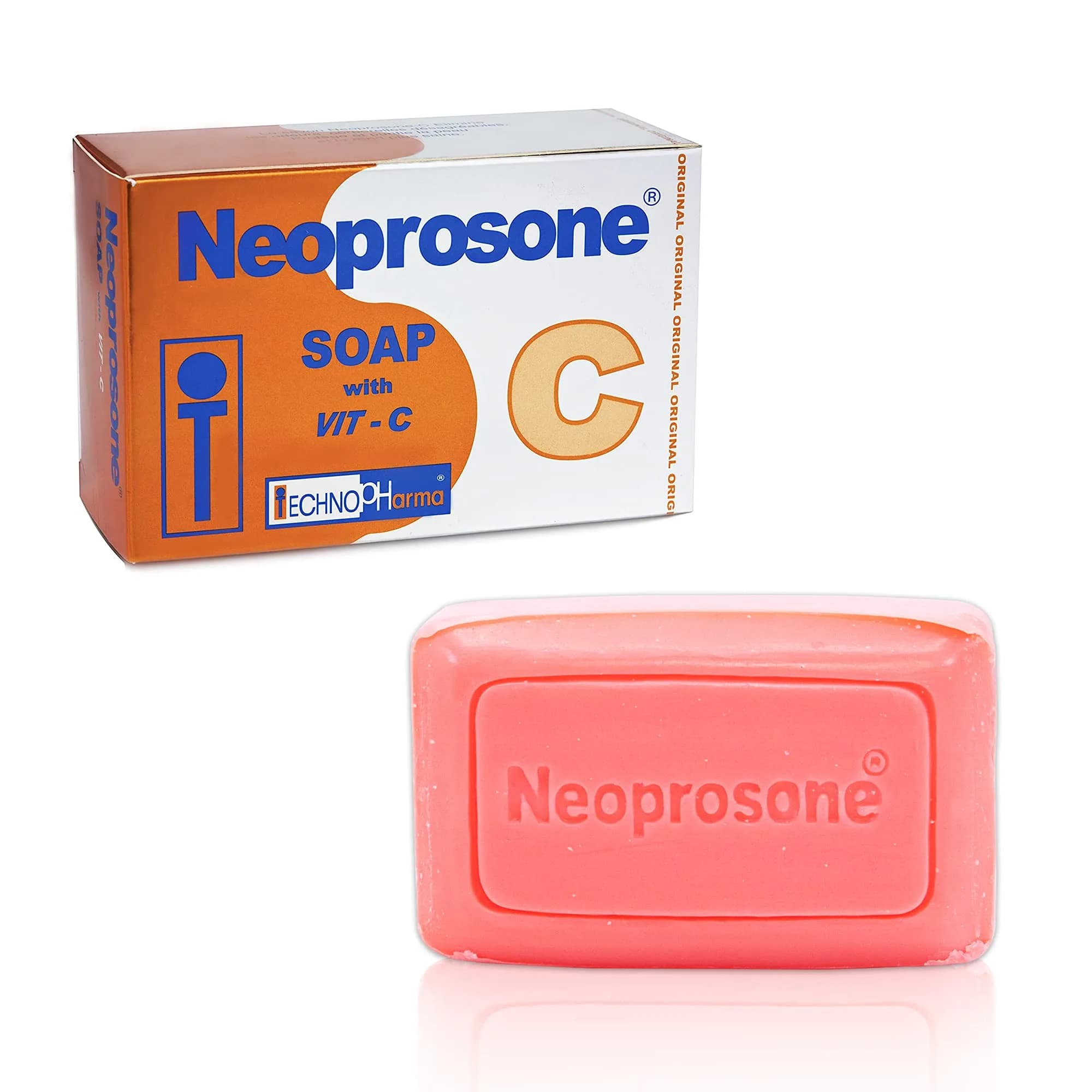 Neoprosone Skin Brightening Turmeric Soap 200g (7oz) | Exfoliating Bar for Dark Spots & All Skin Types — brown