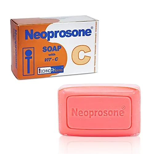Neoprosone Skin Brightening Soap 80 g (2.82 oz) | Fade Dark Spots on Knees, Elbows, Face, Private Areas with Vitamin C & Castor Oil thumbnail 1