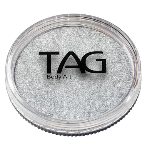 TAG Pearl Silver Face and Body Paint 32gm (1.13 oz) | Hypoallergenic, Non-Toxic, Wax-Based for Flexible Designs thumbnail 3