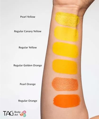 TAG Body Art Pearl Yellow Face Paint 32gm (1.13 oz) | Hypoallergenic, Non-Toxic, Wax-Based Formula thumbnail 5
