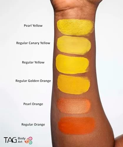 TAG Body Art Pearl Yellow Face Paint 32gm (1.13 oz) | Hypoallergenic, Non-Toxic, Wax-Based Formula thumbnail 6