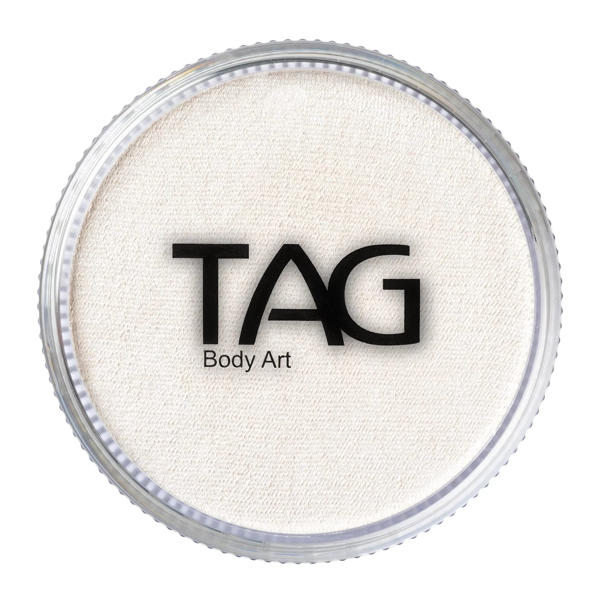 TAG Pearl White Face and Body Paint 32gm (1.13 oz) | Metallic Sheen for Artistic Bodywork - main product image
