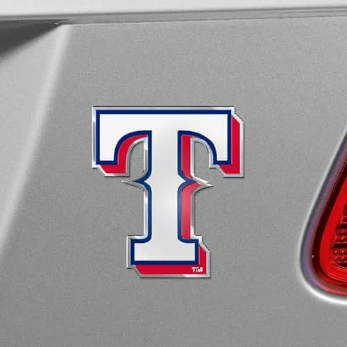 FANMATS MLB Texas Rangers Embossed Color Emblem 3.25” x 3.25” | Vibrant 3D Aluminum Vehicle Emblem with Auto Adhesive thumbnail 2