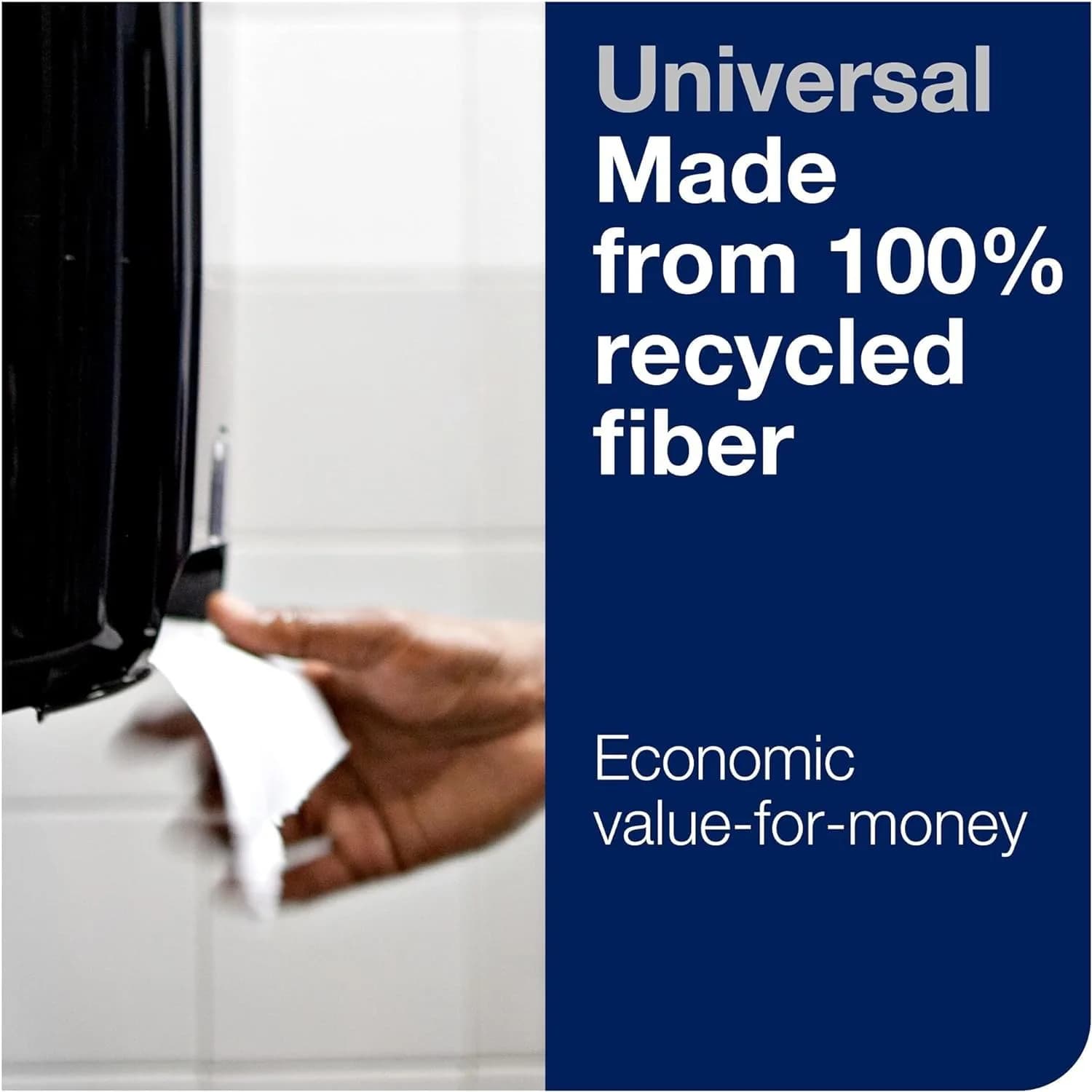 Tork Matic Paper Hand Towel Roll White H1, Universal, 100% Recycled Fiber, 6 Rolls x 700 ft (4300 Sheets Total) | ECOLOGO Certified - view 6