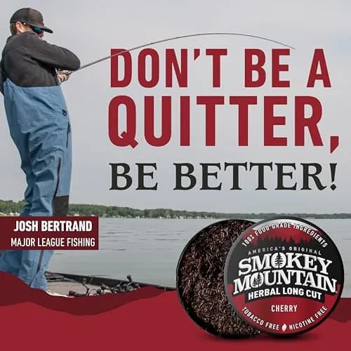 Smokey Mountain Herbal Long Cut Cherry, 5 Can Box | Tobacco-Free Nicotine-Free Herbal Chew thumbnail 5