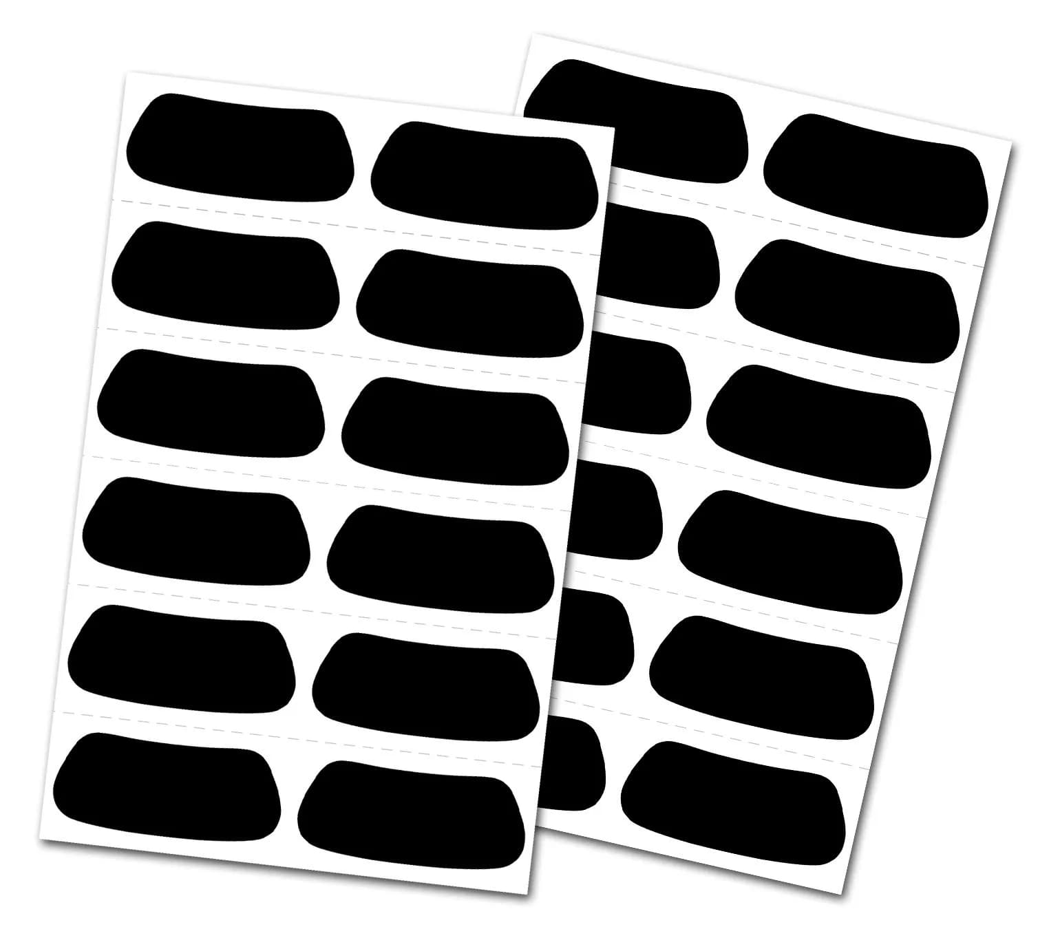 Rawlings Eye Black Adhesive Stickers | White | 12 Pairs for Athletes — Black