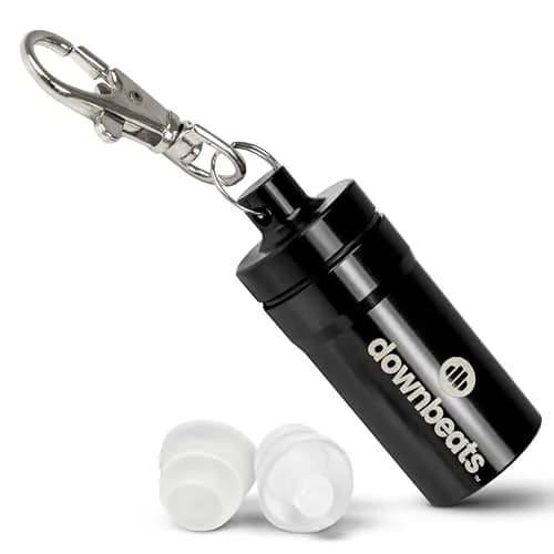 DownBeats Clear Earplug High Fidelity Ear Plugs for Concerts, Festivals & Noisy Events - 18dB Noise Reduction with Aluminum Case thumbnail 1