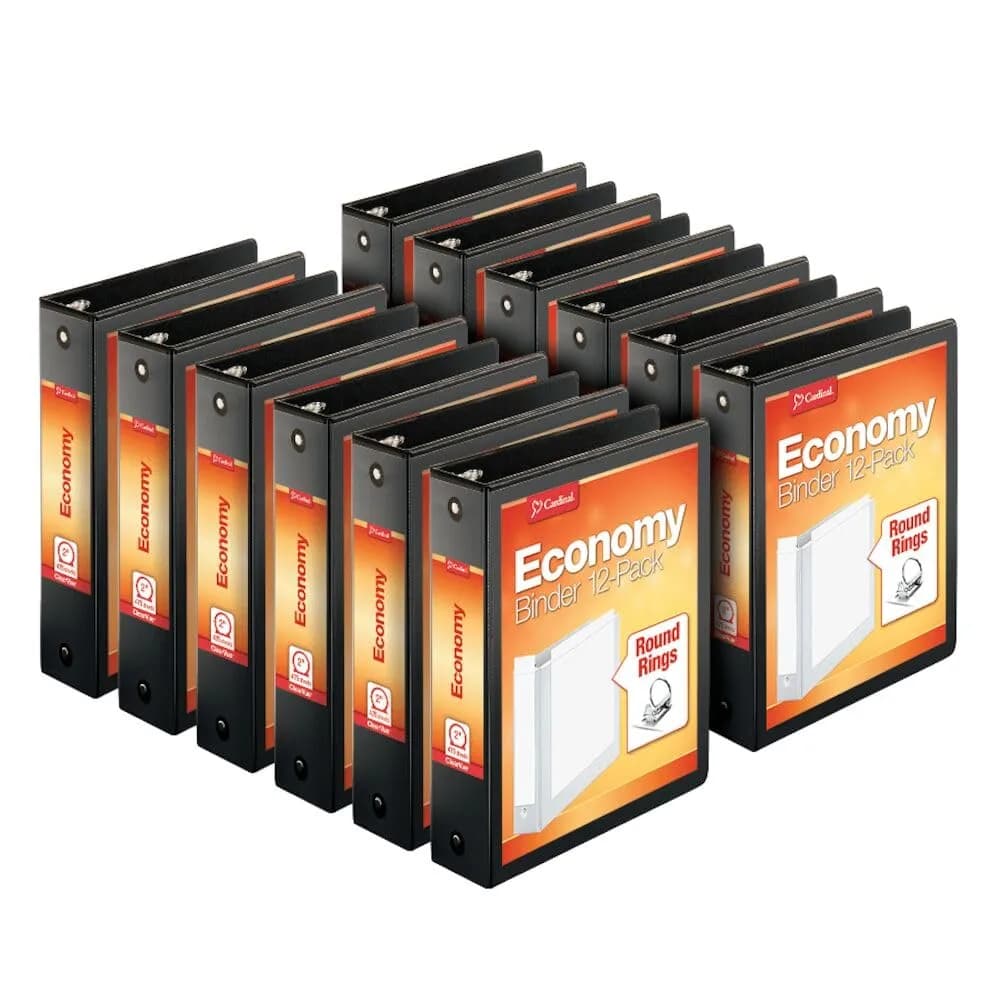 Cardinal Economy 3-Ring Binder 2" Round Rings 475 Sheets | ClearVue Presentation View