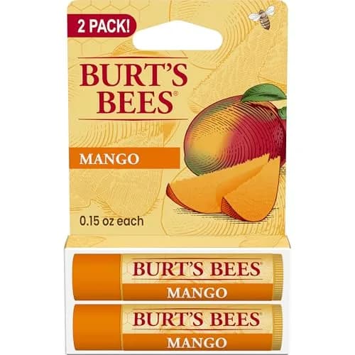 Burt's Bees Mango Tint-Free Lip Balm 2 Count | Natural Conditioning Lip Treatment thumbnail 1
