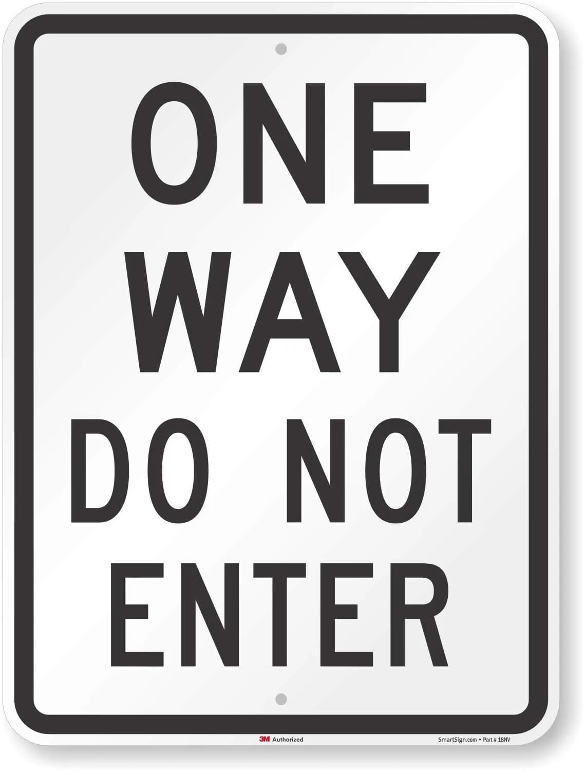 SmartSign Do Not Enter Sign 18" x 24" Aluminum Reflective Sign for Safety (45.72cm x 60.96cm) - main product image