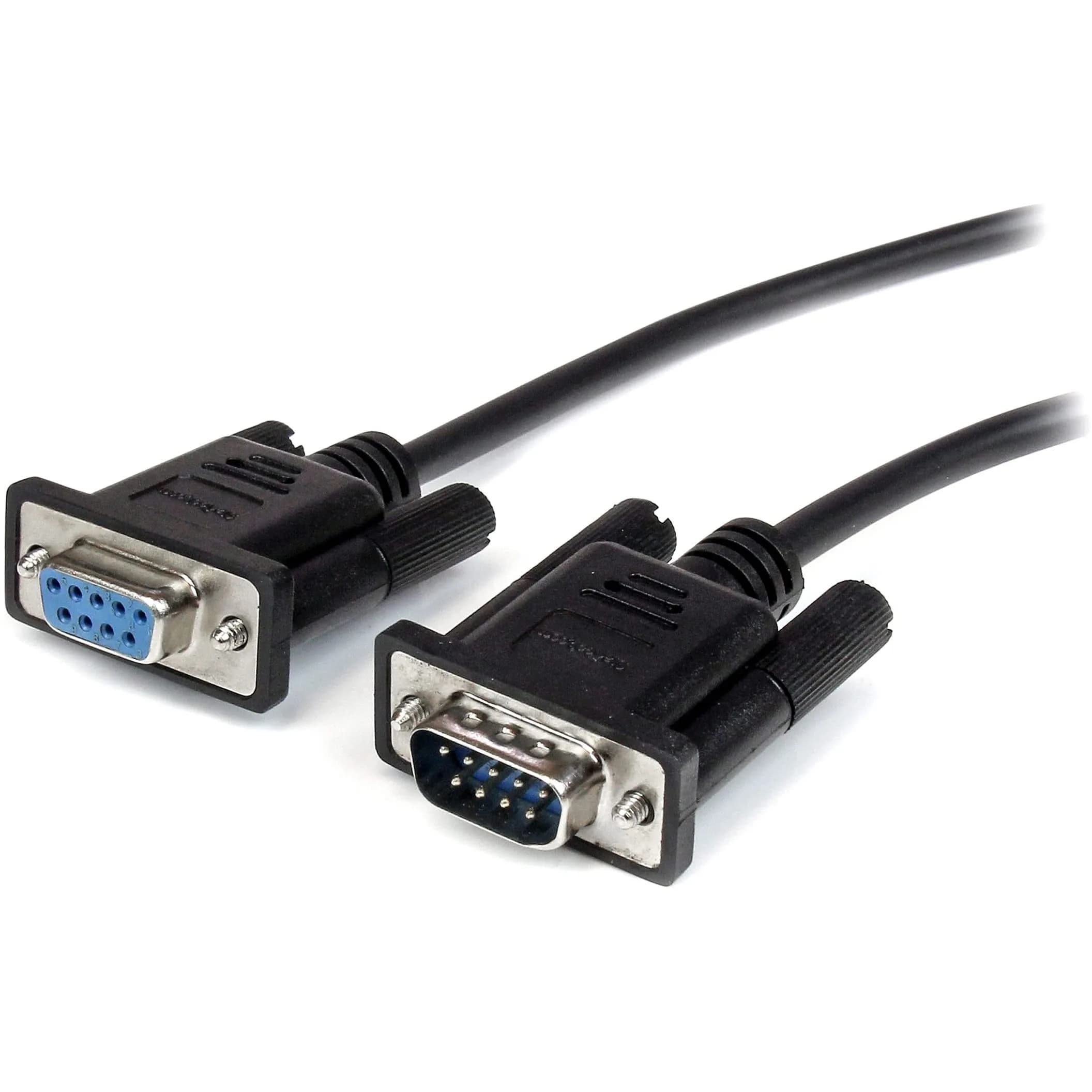 StarTech 1m Black Straight Through DB9 RS232 Serial Cable | Male to Female Extension, Durable, Expert-Designed — Black