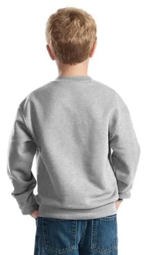 Jerzees Youth NuBlend Fleece Crew Neck Sweatshirt - Royal Blue, Large (200 gsm / 8 oz) | Smooth Print Surface thumbnail 4