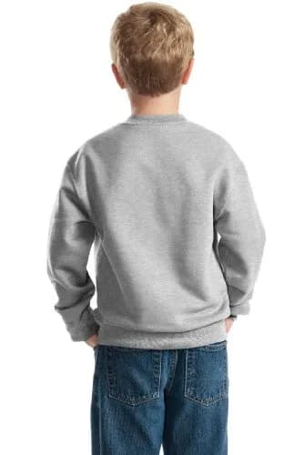 Jerzees Youth NuBlend Fleece Crew Neck Sweatshirt - Royal Blue, Large (200 gsm / 8 oz) | Smooth Print Surface thumbnail 2
