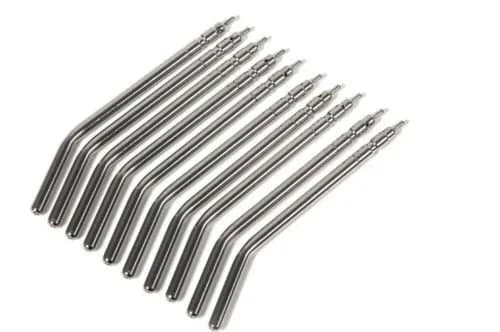 NSKI Metal Alloy Nozzles/Tips/Tube for 3-Way Air Water Spray Syringe, 10pcs | Autoclavable Dental Dispensing Tips thumbnail 3