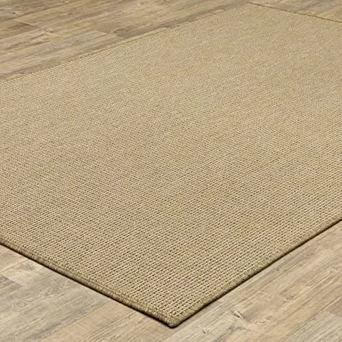Oriental Weavers Karavia Indoor/Outdoor Rug 7'6" x 5'3" Light Brown | Water & Fade Resistant thumbnail 4